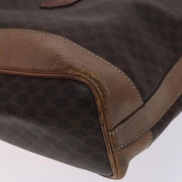 CELINE Macadam Canvas Shoulder Bag PVC Leather 2Set Brown Auth bs23540 - Picture 9 of 16